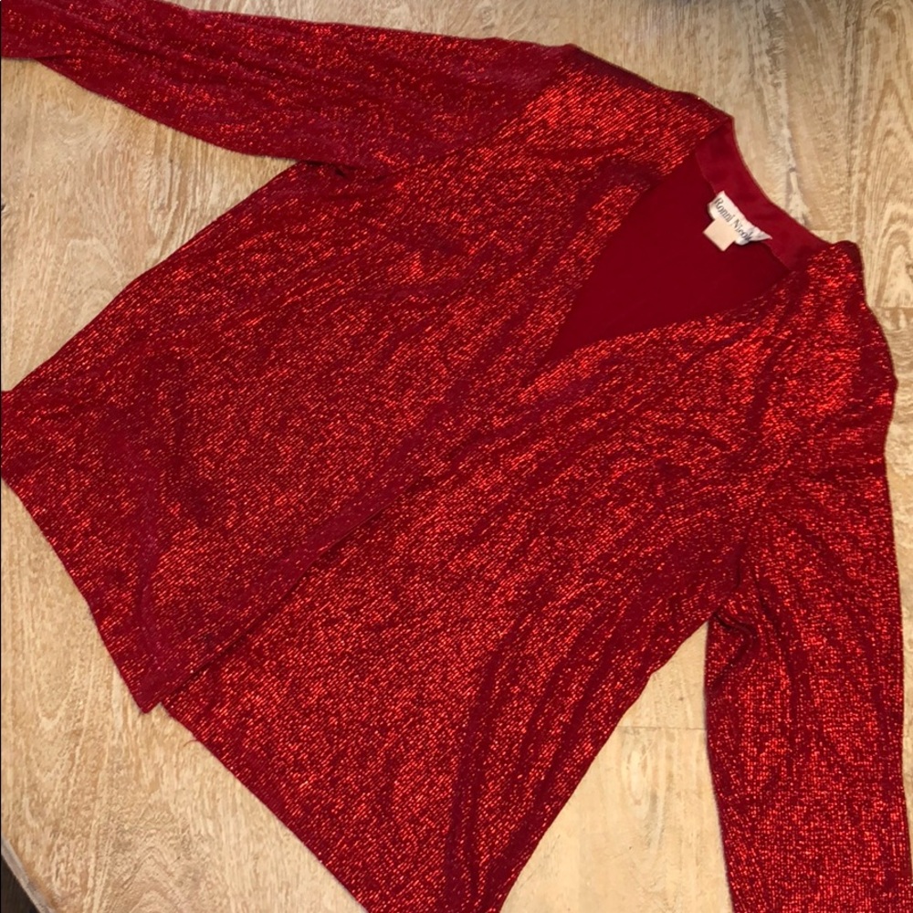 Vintage Ronni Nicole 2 2x red glitter top